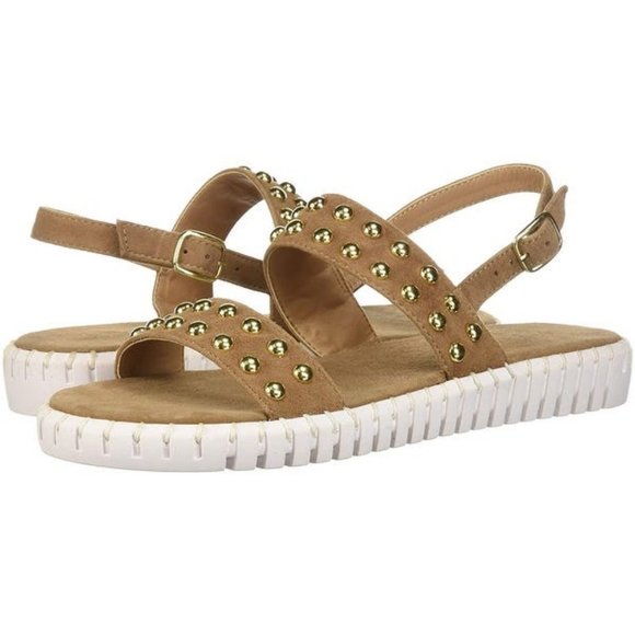 STEVEN by STEVE MADDEN Suede Studded Sandals - Picture 2 of 2